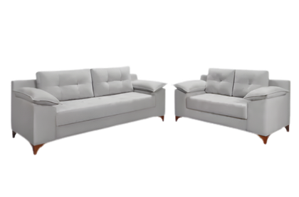 CONJUNTO ESTOFADO IBIZA 2 E 3 LUGARES - PRATA A206