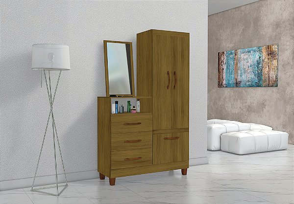 COMODA MULTIUSO ARATUBA/CARNAÚBA C/ESPELHO - FREIJO