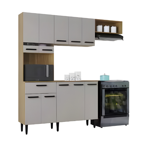 COZINHA DE PAREDE DORA CONJ C/BALCAO - DM/OF