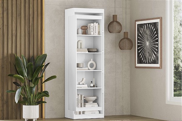 LIVREIRA VALENTINA - BRANCO BRILHO