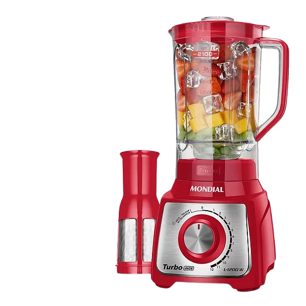 Liquidificador L1200 Mondial 12 Velocidades Vermelho