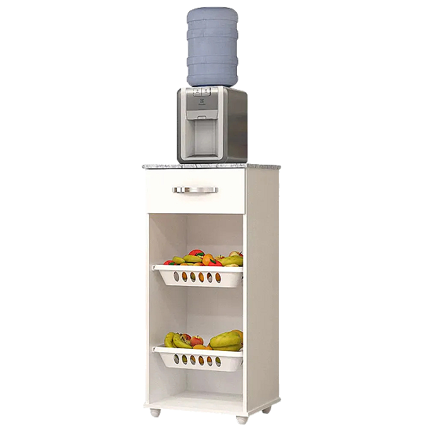 Fruteira Crystal Branco/Camel