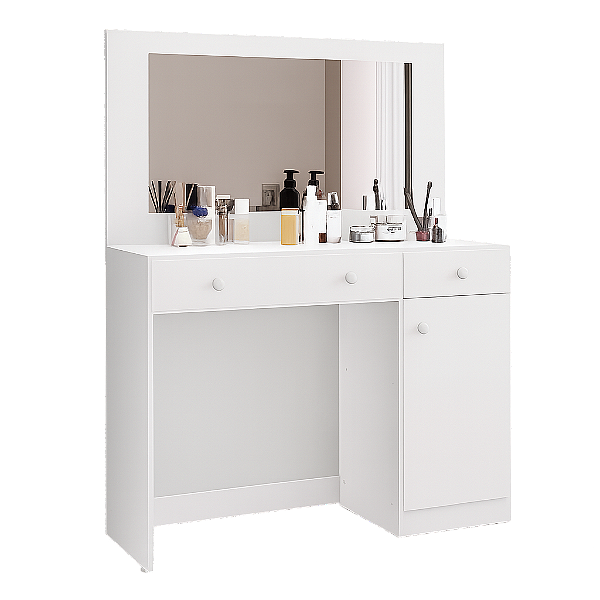 Penteadeira Debora Sem Luminarias - Branco/Branco