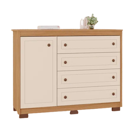 Cômoda Americana Sem Espelho Freijo/Off White