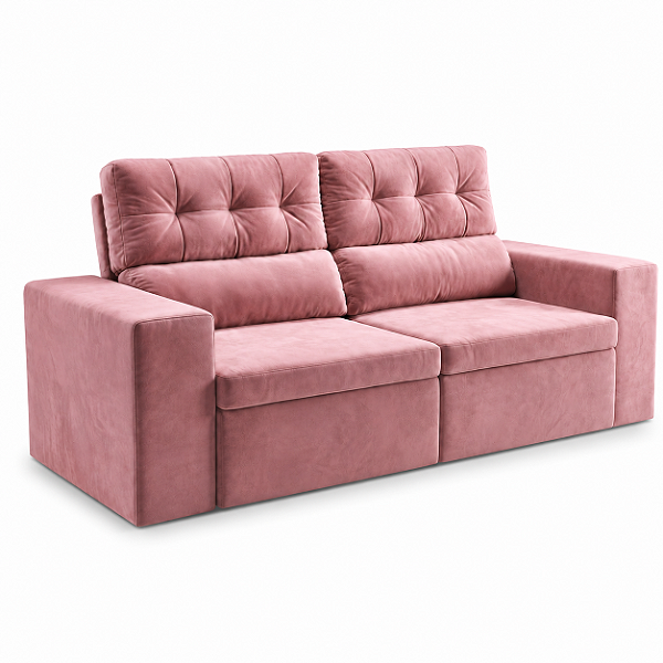 Estofado Inovation Retrátil e Reclinável - Veludo Rose