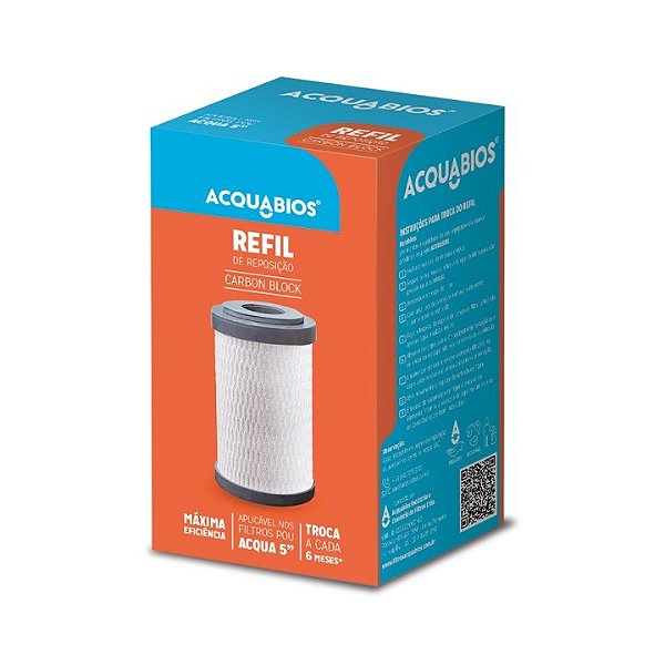 REFIL CARBON BLOCK 5(p/carcaças 5 bebed. Industrial)