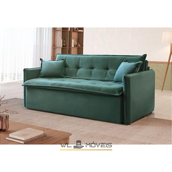 Sofá Cama Retrátil WLS14 (1,80m) - Acompanha 2 almofadas