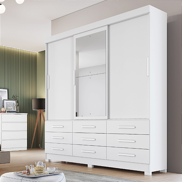 Roupeiro WLR111 - C/ Espelho - 2,08 Largura