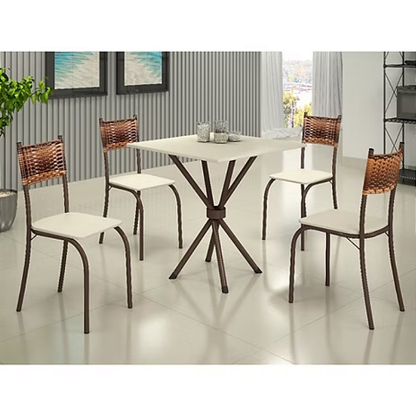 Conjunto de Mesa WLM08 c/ 4 Cadeiras