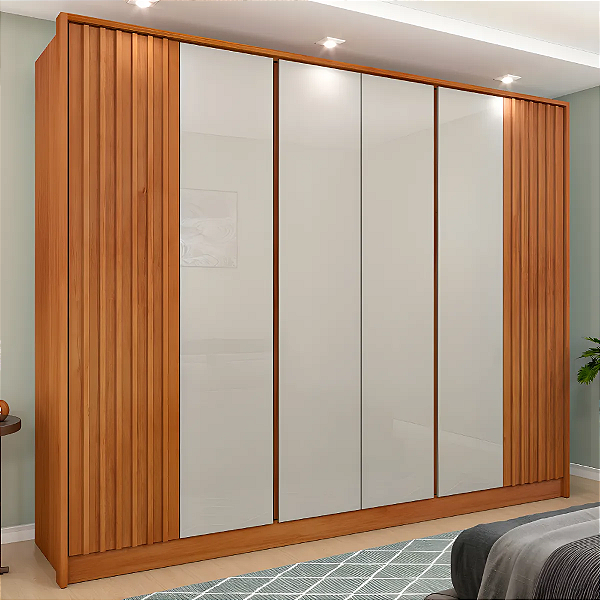 Roupeiro WLR123 Ripado - 6 Portas - 2,75 Largura