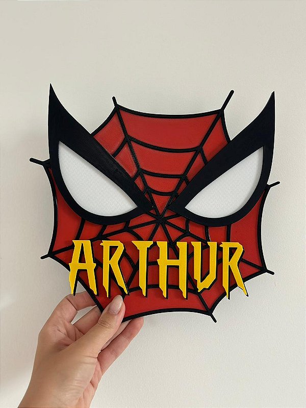 PLACA DE QUARTO HOMEM ARANHA