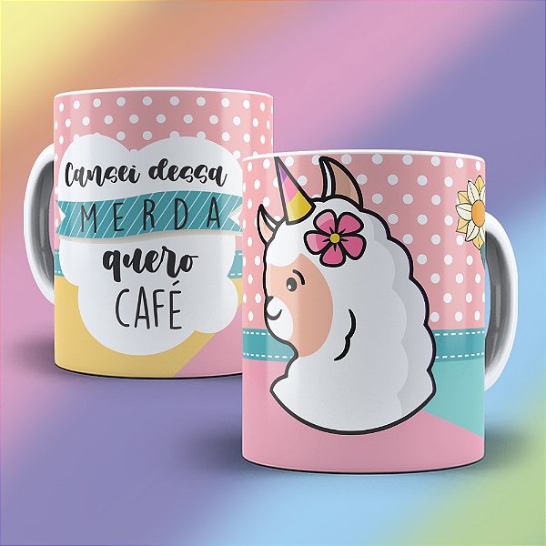 Caneca Lhama Irritada - Cansei dessa M