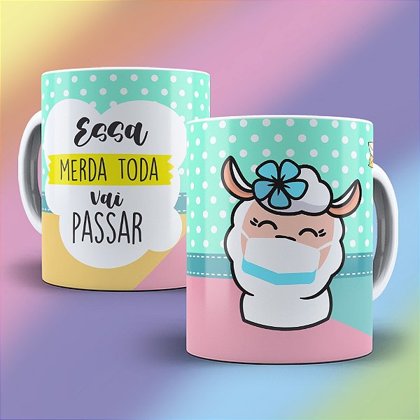 Caneca Lhama Irritada - Essa m toda vai passar