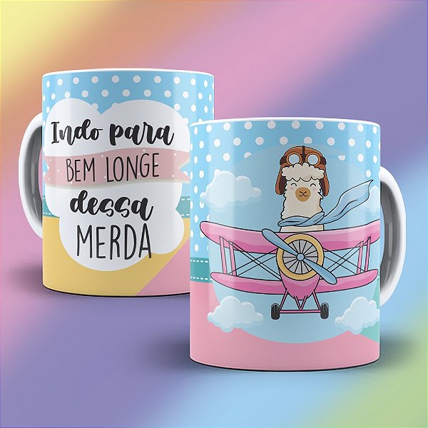 Caneca Lhama Irritada - Indo para bem longe