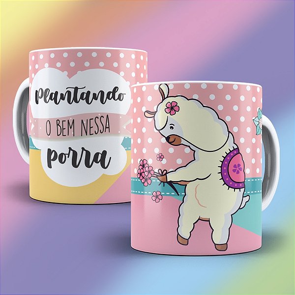Caneca Lhama Irritada - Plantando o bem