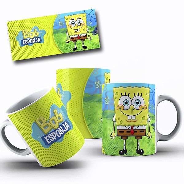 Caneca de Porcelana Personalizada - Turma do Bob Esponja