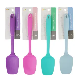 Espátula de Silicone e Ferro 27,5x6cm Cores Sortidas