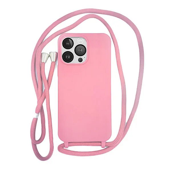Capa com Alça para iPhone - Pink Modelo do iPhone:15 Plus
