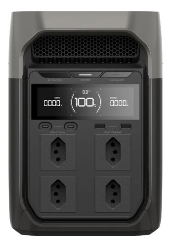 Kit Ecoflow Gerador Delta 3 Plus 1800w 110v Br + Painel 220w