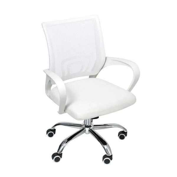 Cadeira De Escritório Begonia Tela Mesh Ergonômica Branco