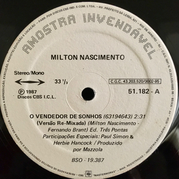 Milton Nascimento - O Vendedor De Sonhos