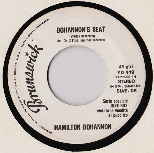 Hamilton Bohannon, Donato Ciletti - Bohannon's Beat  / Sei Tu