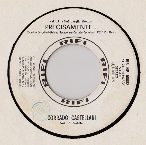 Corrado Castellari, The Temptations - Precisamente... / Plastic Man
