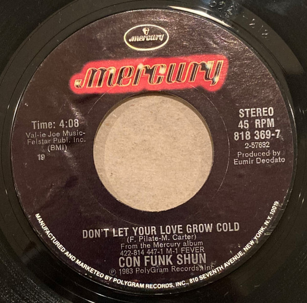 Con Funk Shun - Don't Let Your Love Grow Cold / Lovin' Fever