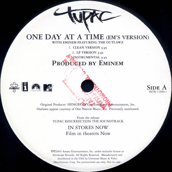 2Pac, Eminem, The Outlawz - One Day At A Time (Em's Version)