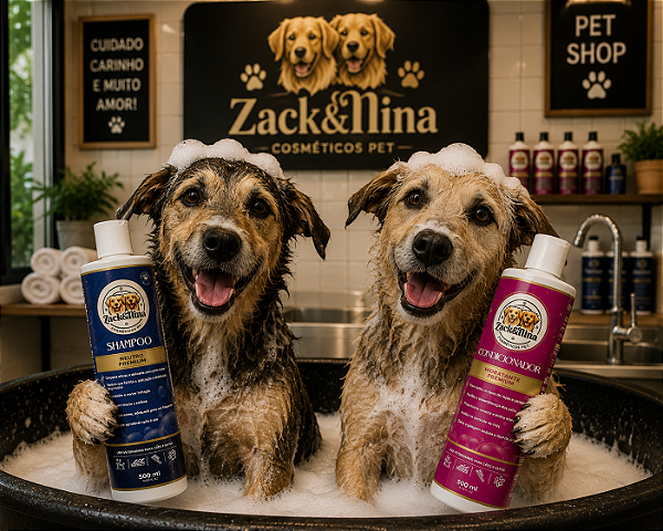 KIT 001 BANHO PREMIUM - ZACK & NINA - SHAMPOO + CONDICIONADOR