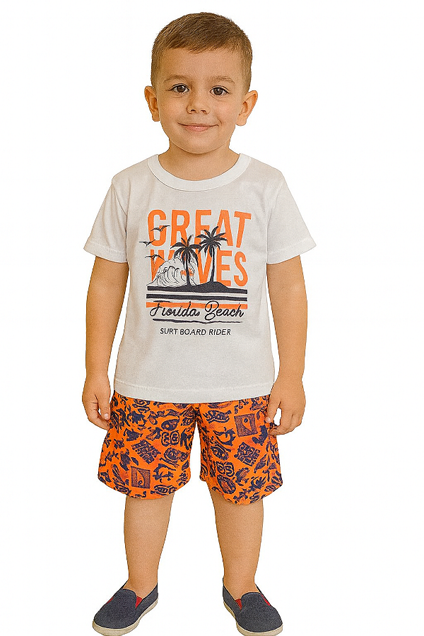 Conjunto Infantil Great Waves Estilo Praia e Conforto