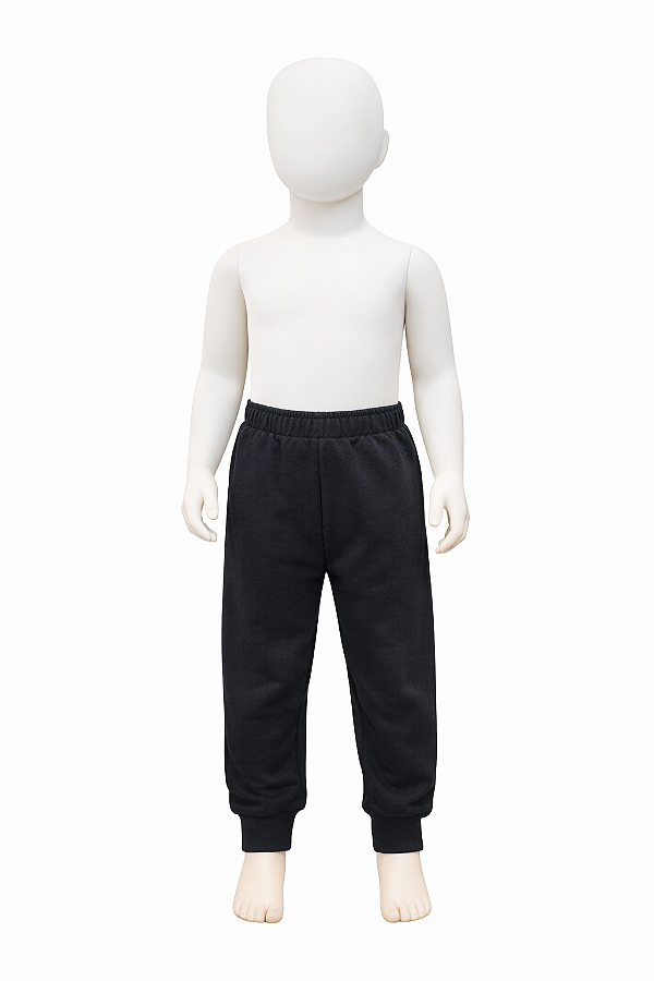 Calça Jogger Infantil Moletom Preta