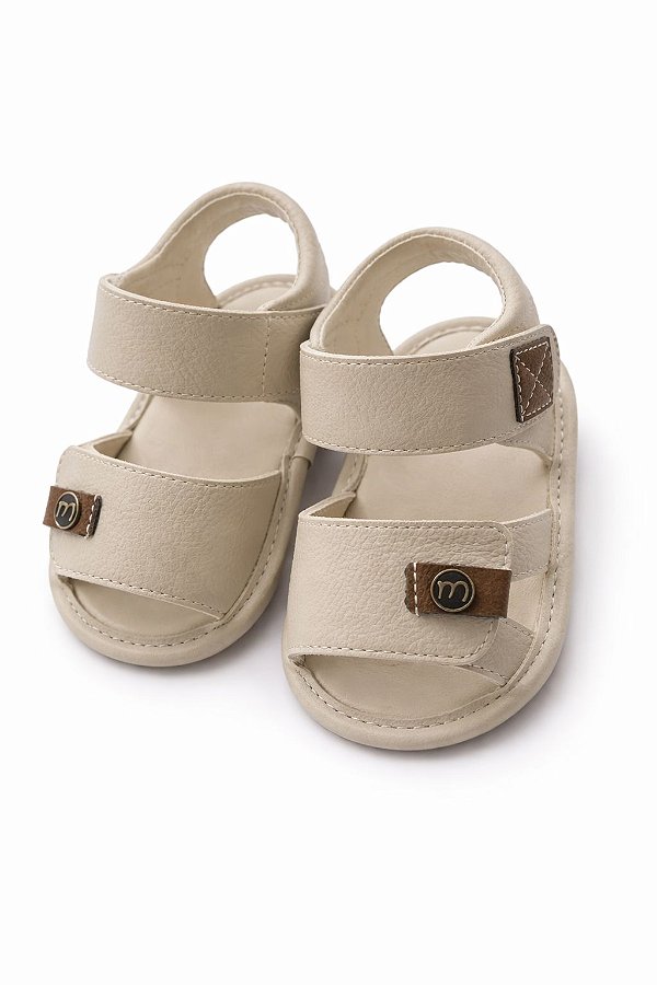 Sandália Infantil Bege com Velcro