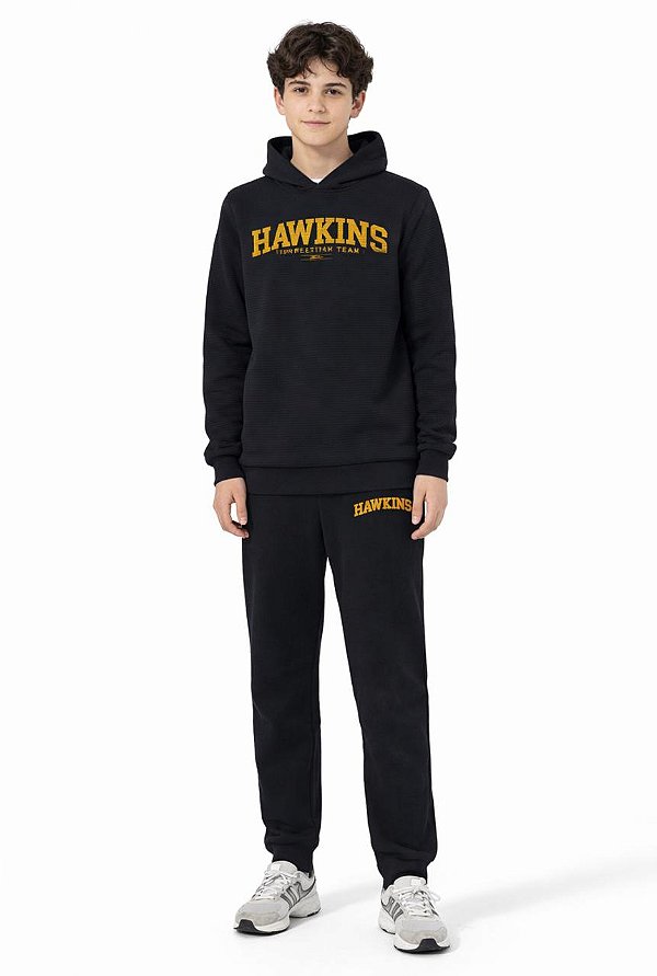 Conjunto Malwee Infantil Masculino “Hawkins” Preto e Amarelo
