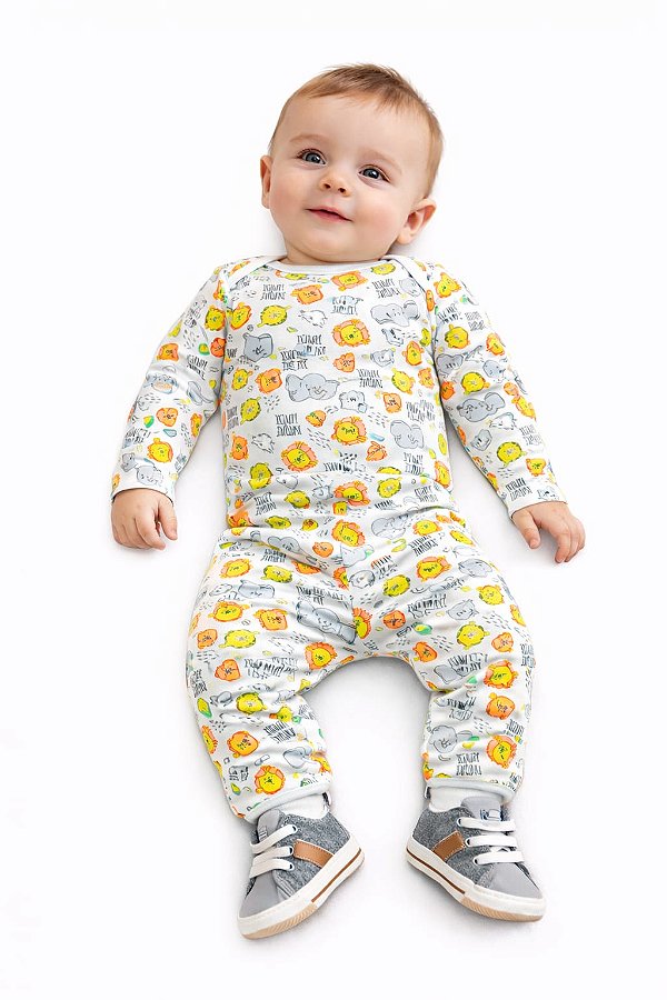 Conjunto Mafessoni Body e Mijão Estampado Safari Animal