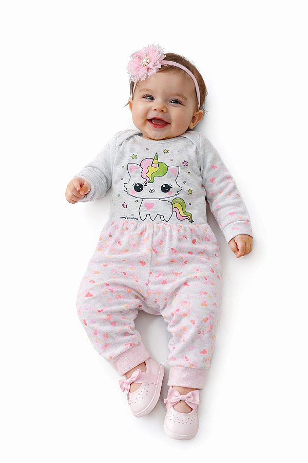 Conjunto Mafessoni Body e Mijão Gatinha Unicórnio