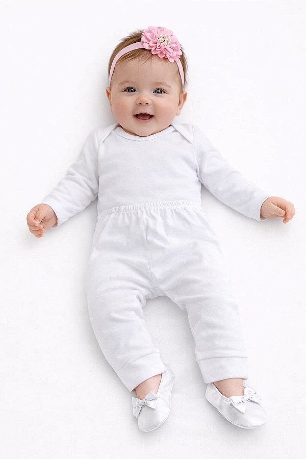 Conjunto Mafessoni Body e Mijão Branco Básico