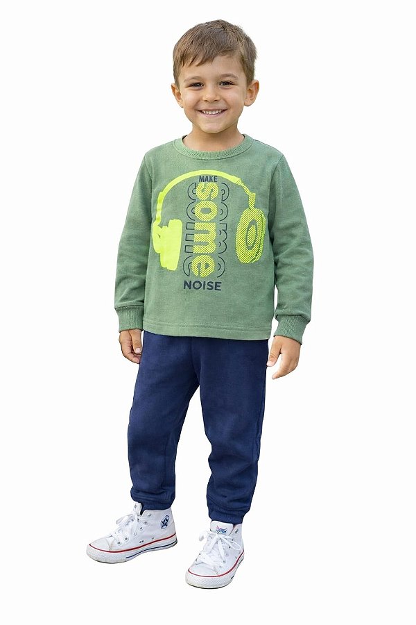 Conjunto Viston Moletom Make Some Noise Blusão e Calça