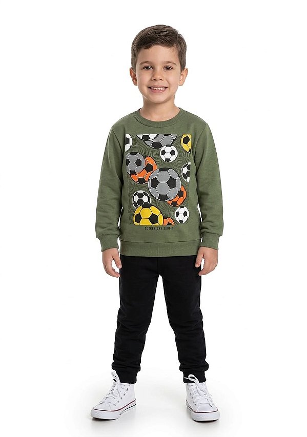 Conjunto Moletom Cato Lele Bolas de Futebol