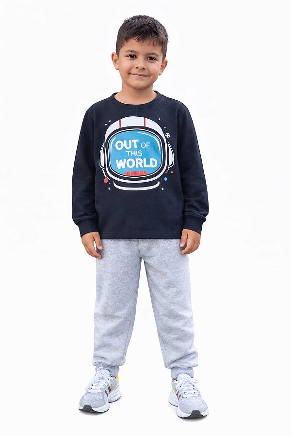 Conjunto de Moletom Cato Lelê Out of This World