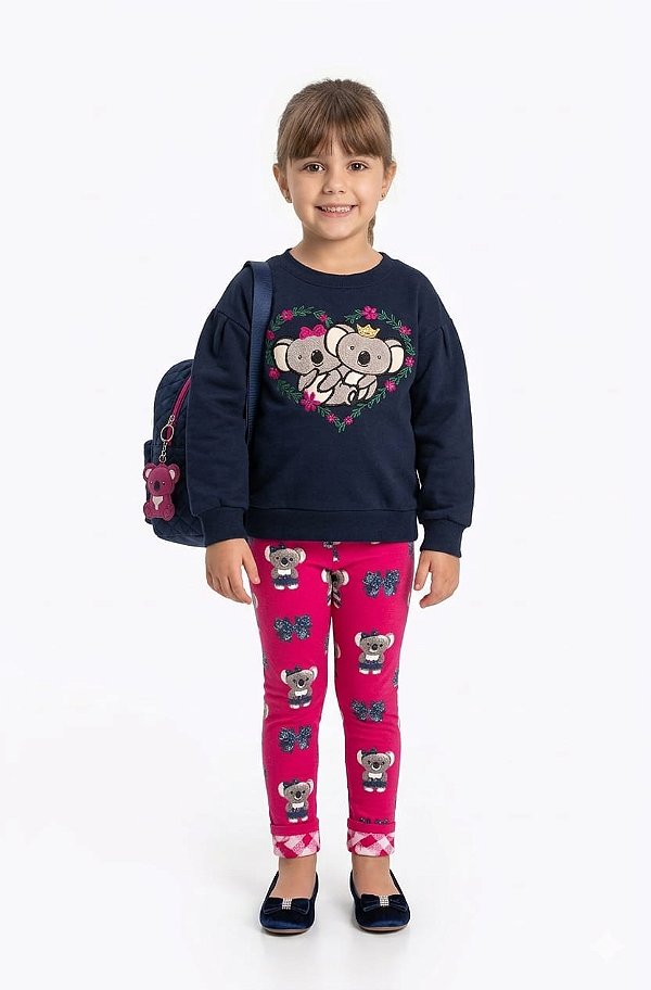 Conjunto Moletom Infantil Kyly Koalinhas