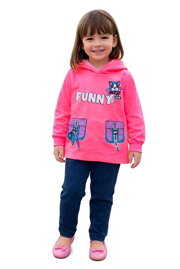Conjunto Moletom Infantil Cato Lelê Funny Love