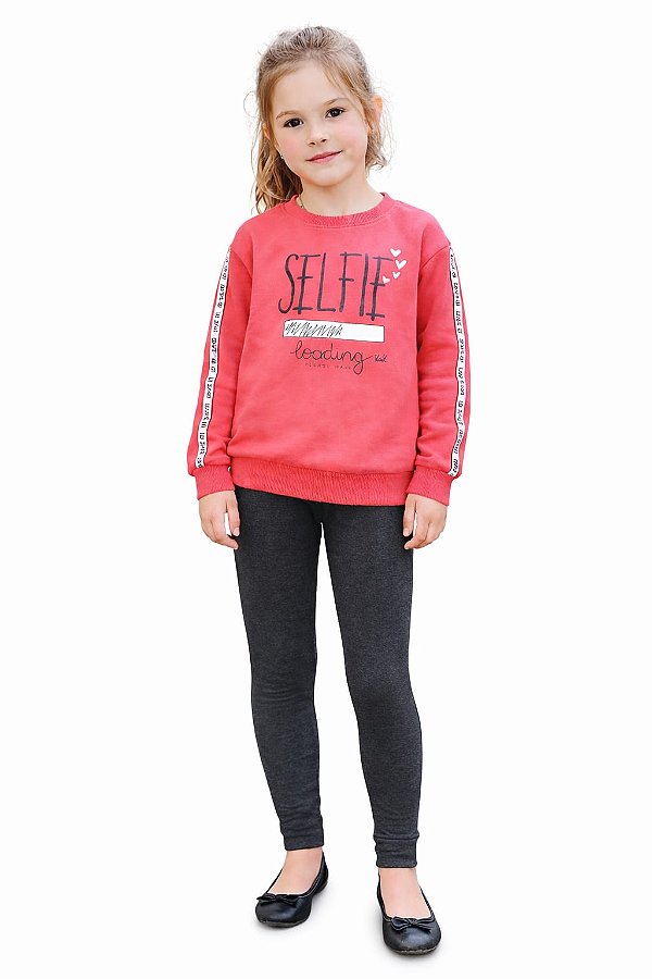 Conjunto Moletom Infantil Kely Kety Selfie Loading