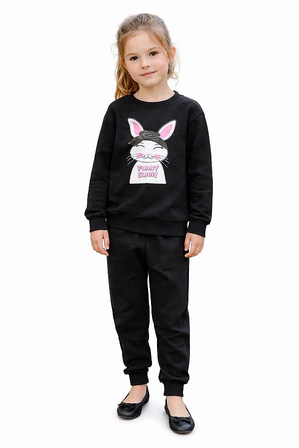 Conjunto Moletom Infantil Duplo Kids Funny Bunny