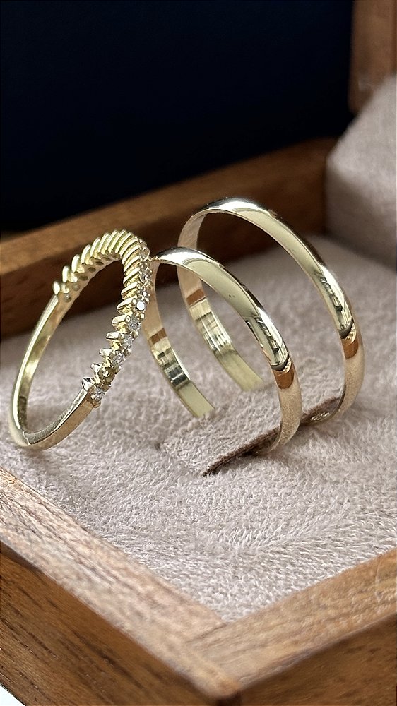 Alianças Tradicional Ouro 18k 2 mm