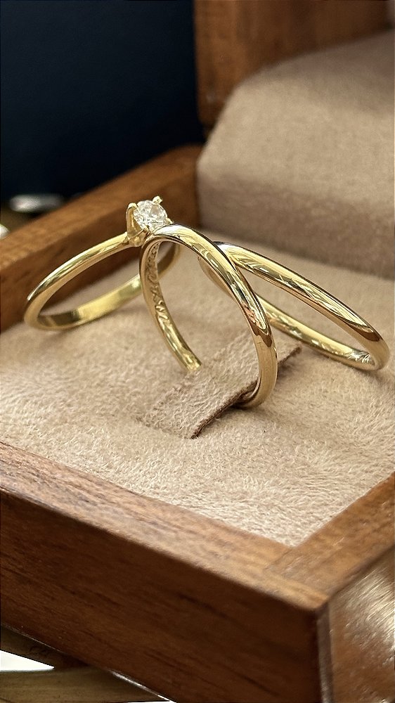 Aliança Tradicional Ouro 18k 2mm Anatômica