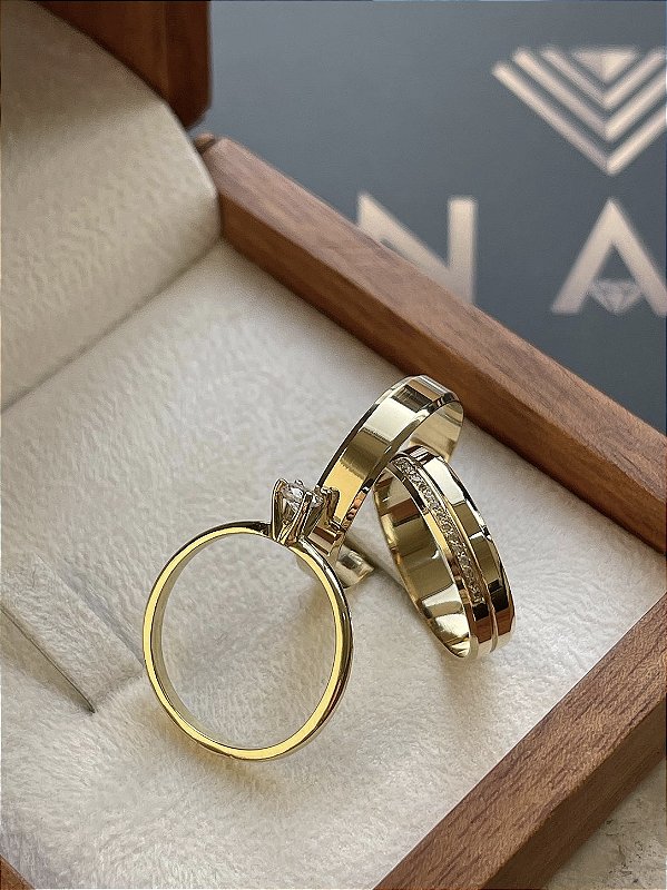 Aliança Mônaco 18 k 4mm