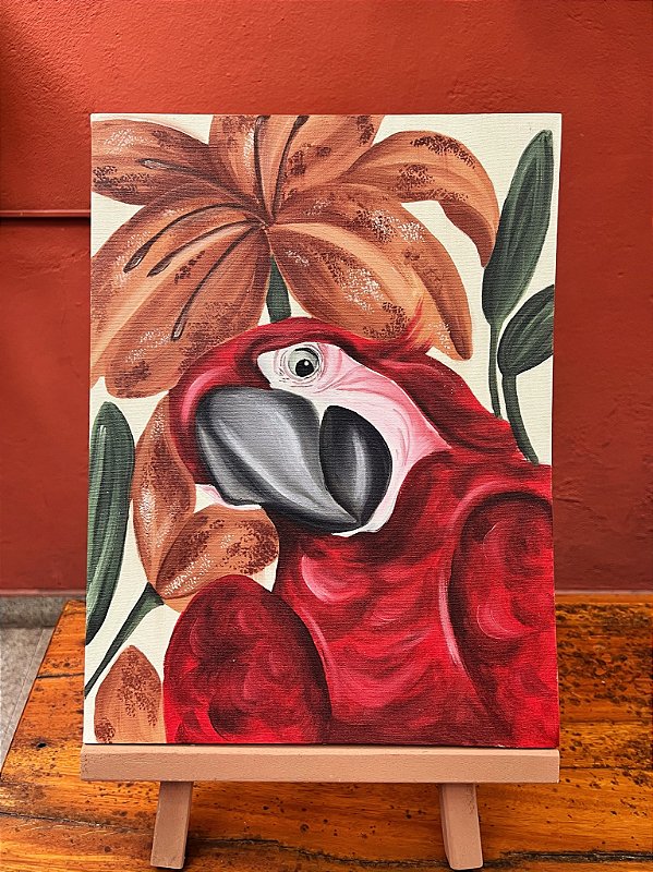 Quadro Arara Vermelha