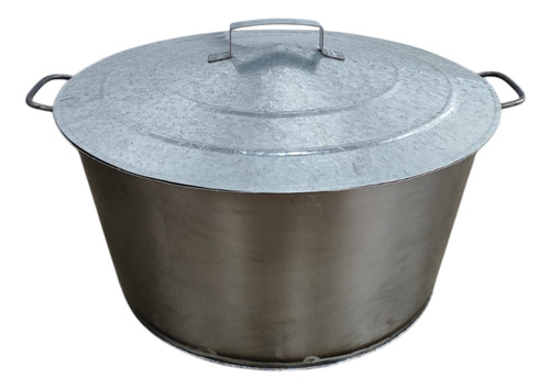 Tacho Redondo Para Banha N°2 Com Tampa - 44 Litros - Konzen
