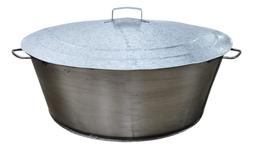 Tacho Redondo Para Banha N°6 Com Tampa - 108 Litros - Konzen